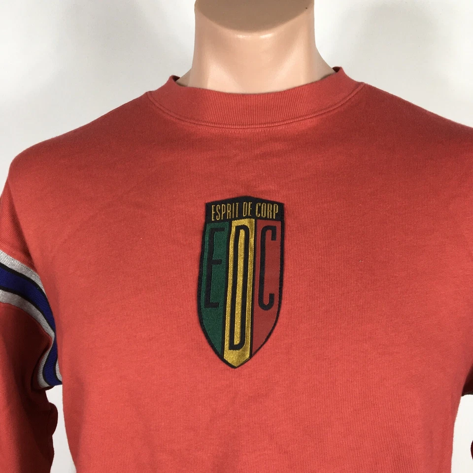 NUEVO CON ETIQUETAS Camisa Vintage Años 80-90 Esprit Roja Manga Larga Talla S-M Casual Rayas Foto 3 de 4