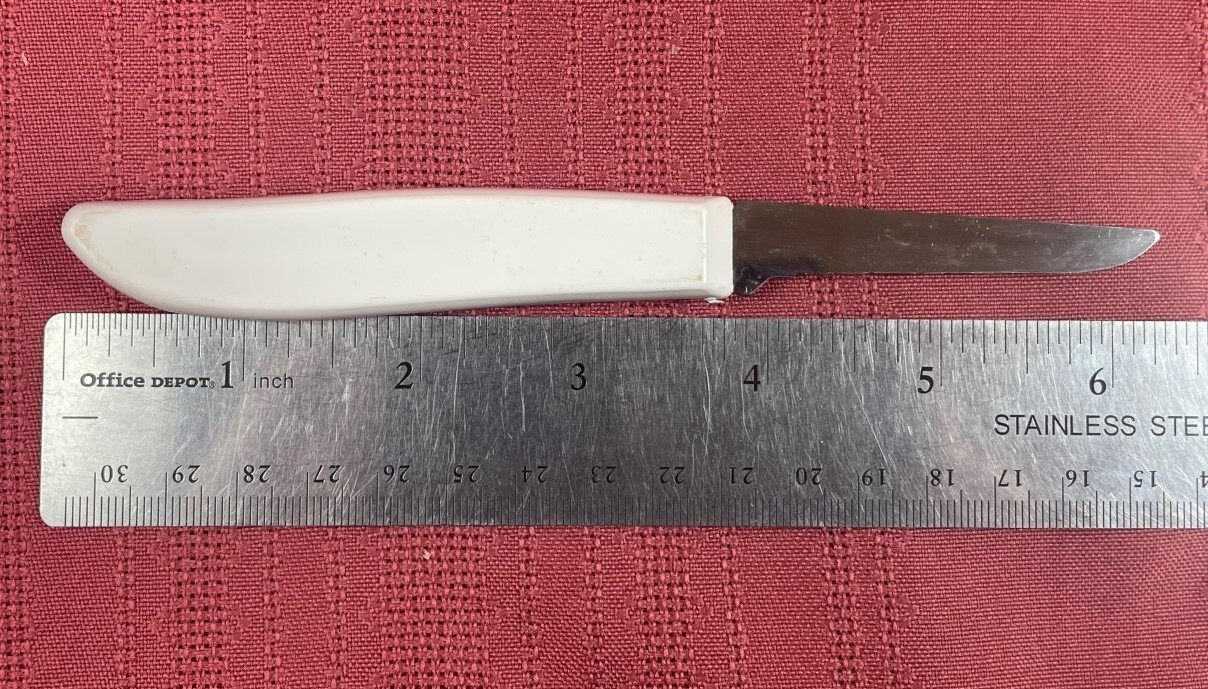 Pampered Chef 1258 Quikut Paring Knife White Handle 2" Blade Vintage eBay