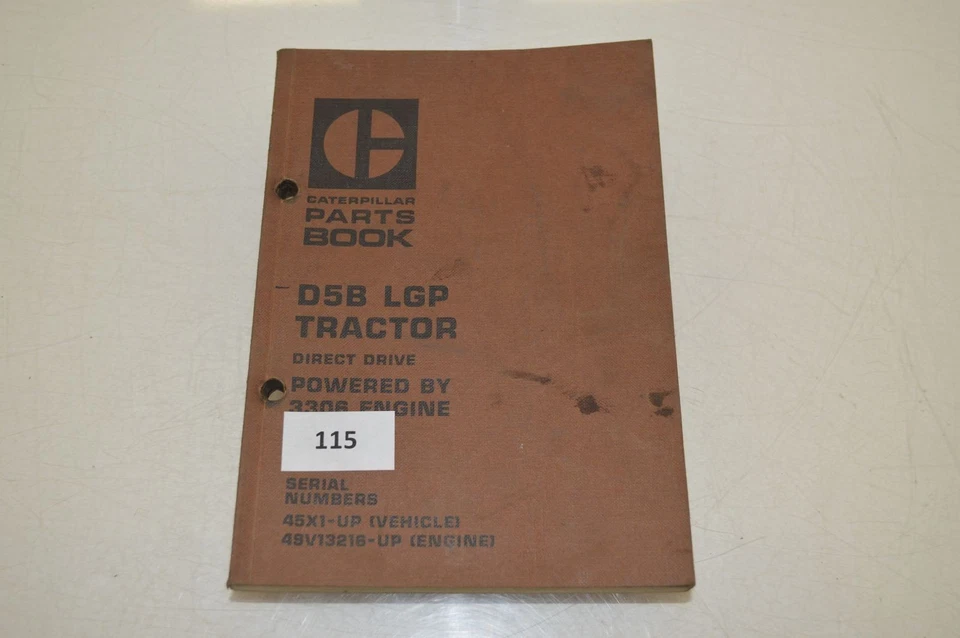 B115 - CATERPILLAR Parts Book - Teile-Katalog für D 5B LGP Motor 3306 - Bild 1 von 1