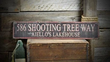 Custom Family Address & Name Sign - Rustic Hand Made Vintage Wooden