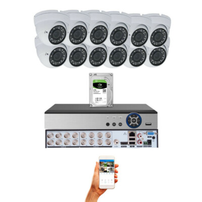 Evertech 12 Camera 1080P Security Surveillance System Motion Detection