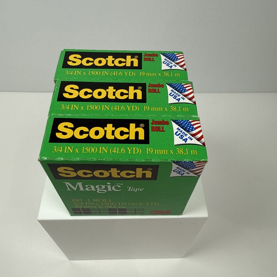 Scotch Magic Tape Refill 3/4 X 1000 Inches, 3-Pack With 1 Core – Clear Invisible Tape For Office, School, & Home Use