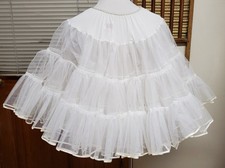 Vintage MALCO MODES Square Dancing Petticoat White 2 Layers SIZE P