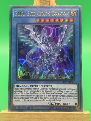 Blue-Eyes Chaos MAX Dragon LED3-EN000 YuGiOh Legendary Duelists: White Dragon Abyss card