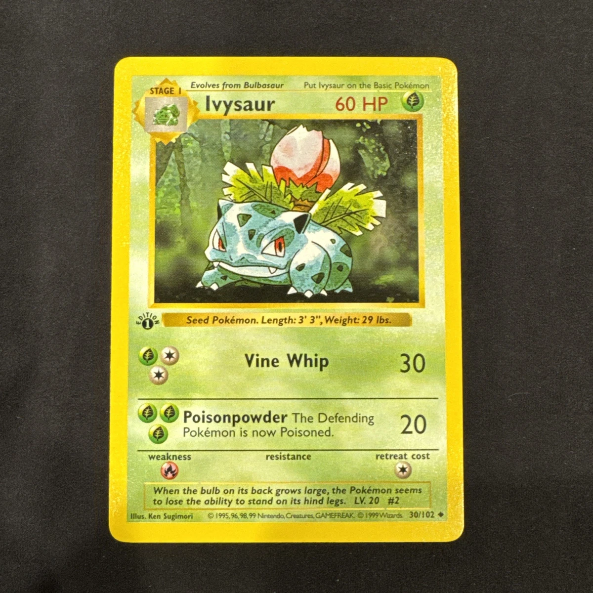 Ivysaur 030/102 Base Set (Shadowless) Just Listed 2026