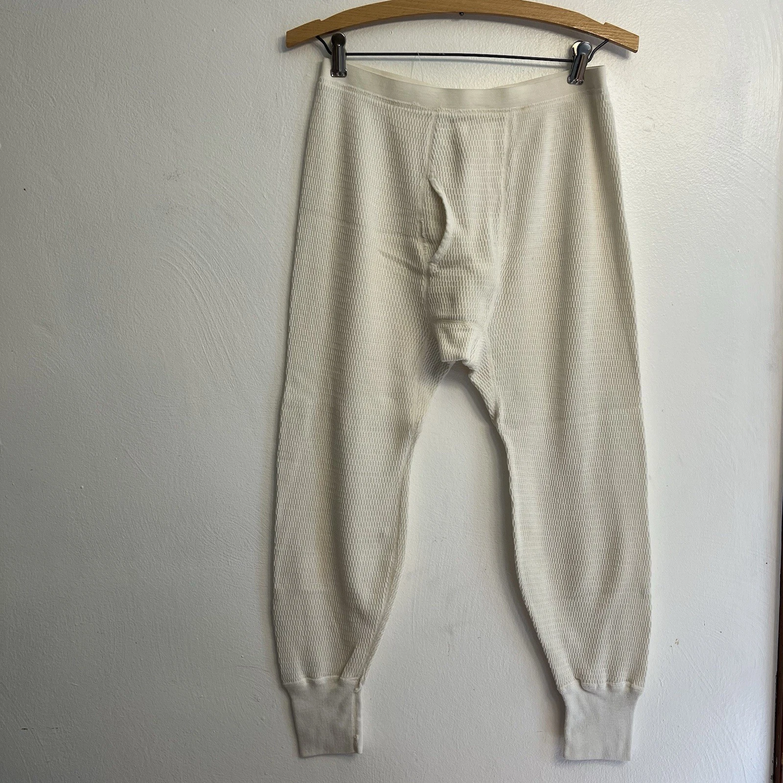 Vintage Sears Long Johns Thermal Underwear Base Layer Waffle Medium 34 36