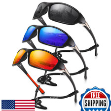 Foliful 3 Pack Polarized Sports Sunglasses for Men Wrap Around UV400 Fishing Run