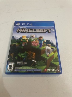 MINECRAFT Sony PlayStation 4 PS4 Video Game Complete STARTER PACK Box Inserts