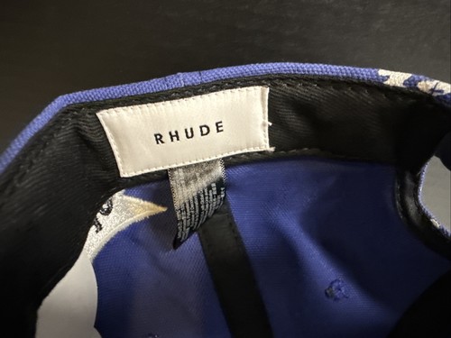 Rhude Rhepurposed R Blue Bandana SnapBack Trucker Hat New - Picture 8 of 12