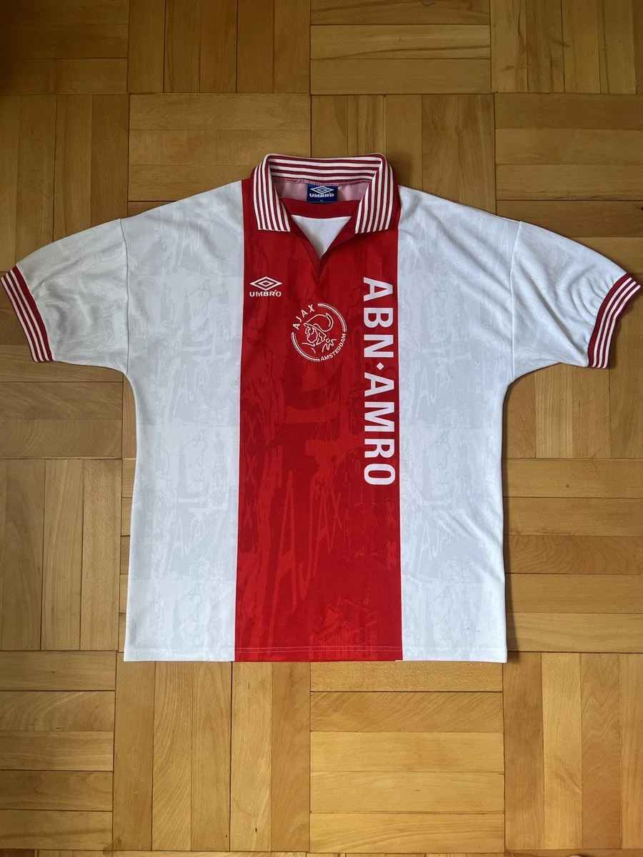 Maillot Vintage Ajax 1996-1997 Extérieur - Umbro Taille L - Rouge Et Blanc - Occasion