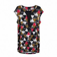 Vintage The ARK Dress Size XL GeoPrint Sleeveless Midi Made in Australia
