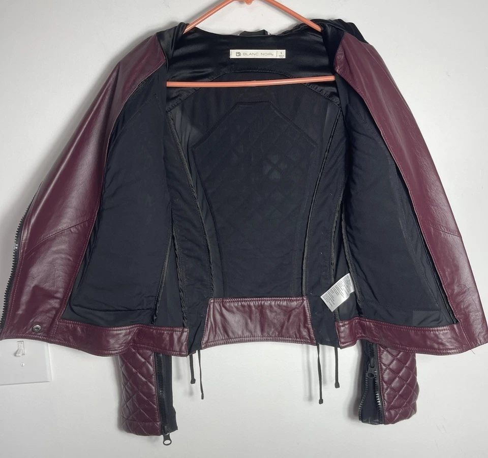 Blanc Noir Women’s Small Renegade Mesh Moto Leather Jacket NWOT - Image 4 of 4