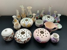 Vintage H J Woods E Radford hand painted vase sets - various designs available