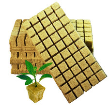 Rockwool Cubes 1 Inch, Rock Wool Planting Cubes, Rock Wool for Hydroponic Growin