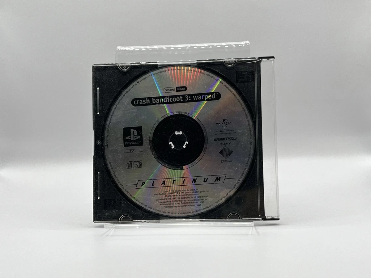 CRASH BANDICOOT 3 Warped Sony Playstation 1 (Ps Platinum) Pal-Euro