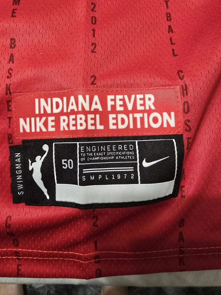 Caitlin Clark Indiana Fever Swingman Nike Rebel Edition Jersey Size 50 Large NWT - Image 2 of 4