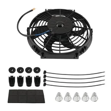 10" Electric Cooling Fan 2400RPM Push Pull for Universal Radiator System Black