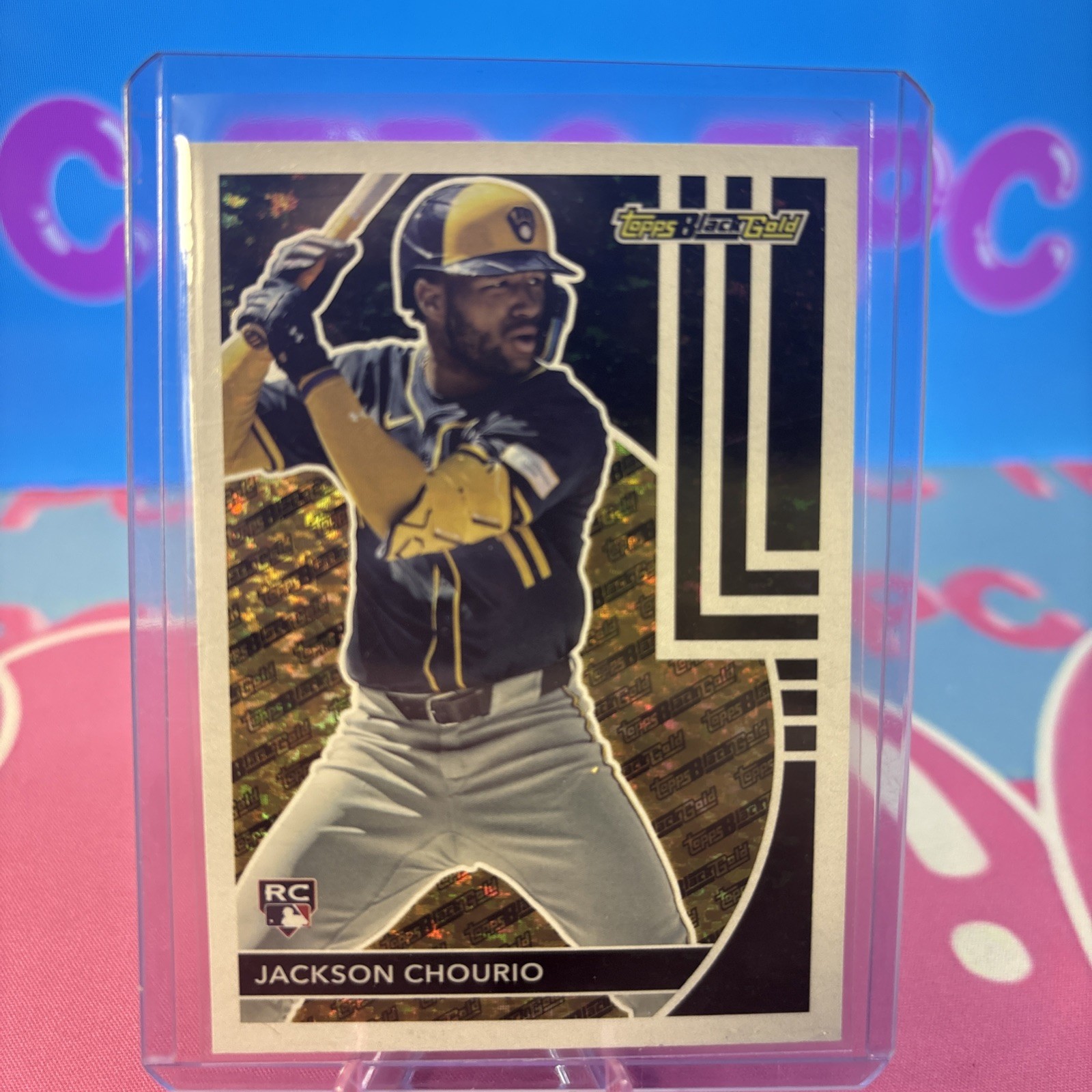 2024 Topps Update Topps Black Gold Jackson Chourio RC Milwaukee Brewers #BG-25