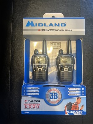 Brand New Midland X-Talker Two Way Radios Model T71VP3 NIB walkie Talkie