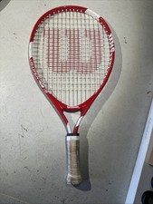Wilson US Open 19 Tennis Racket Junior Size 19" Red White Good Condition