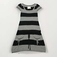 American Eagle Outfitters Womens Black Gray Knitted Y2K Sweater Dress Size XS