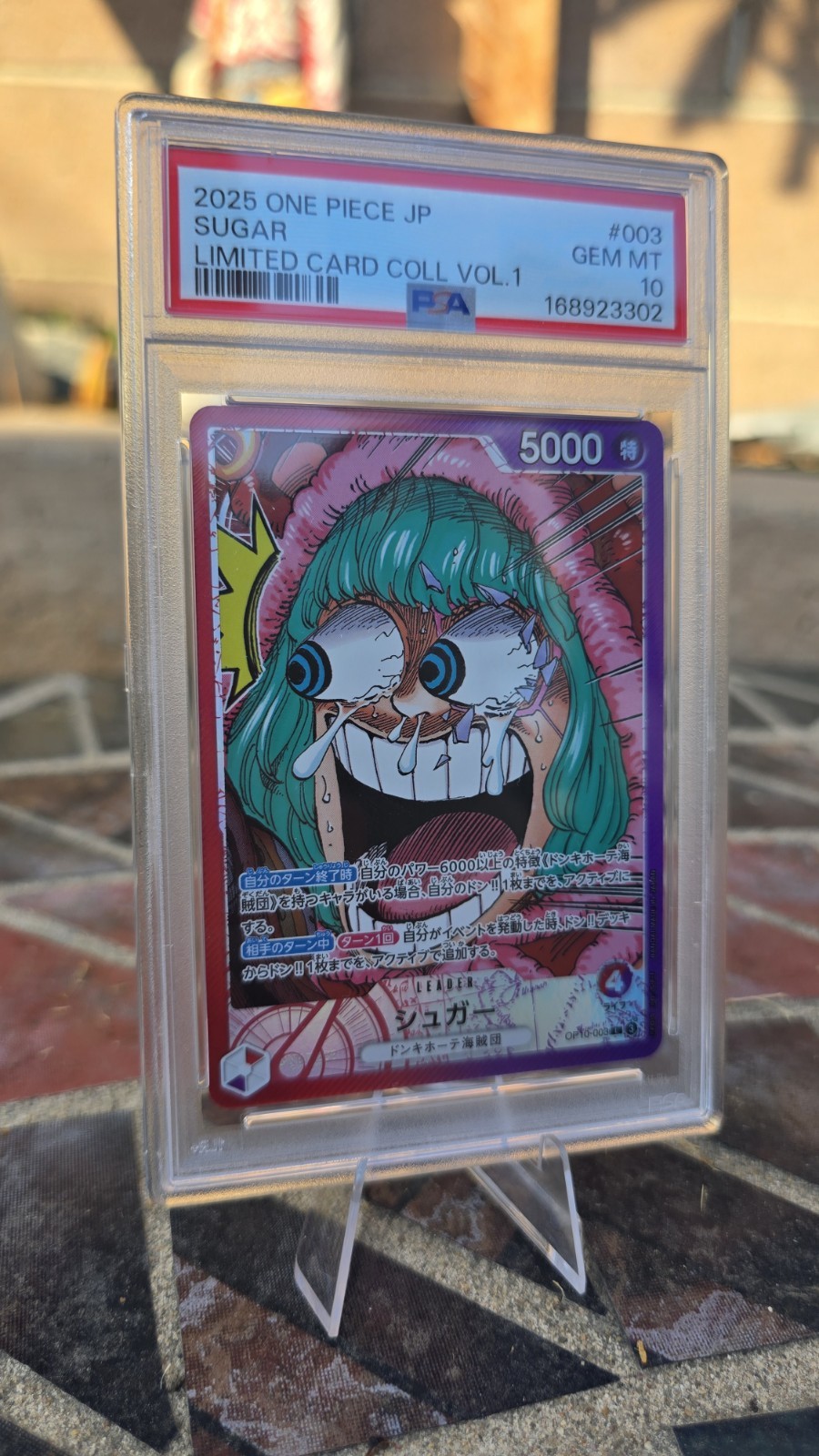 2025 One Piece Japanese Sugar Limited Card Coll PSA 10 #003 view 2