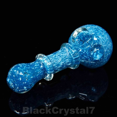 #ad #ad 4quot; Handmade Chilling Snow Ocean Blue Crystals Tobacco Smoking Bowl Glass Pipes $13.59