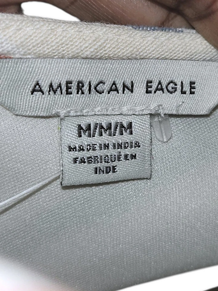 American Eagle 中号亚麻混纺宽腿布贴袋 格兰诺拉海滩 — 第 3/4 张图片