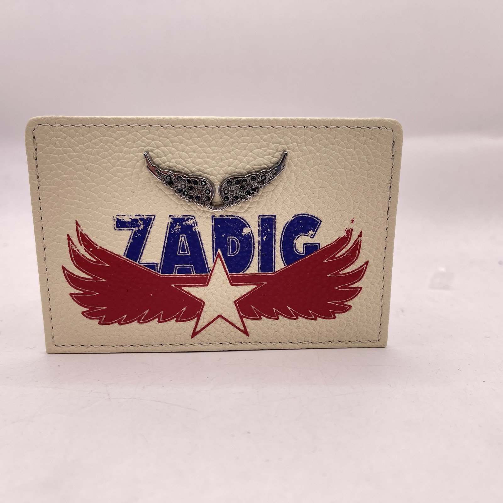 Zadig & Voltaire ZV Pass America Card Holder Leather Flash Multi  Pre-Owned