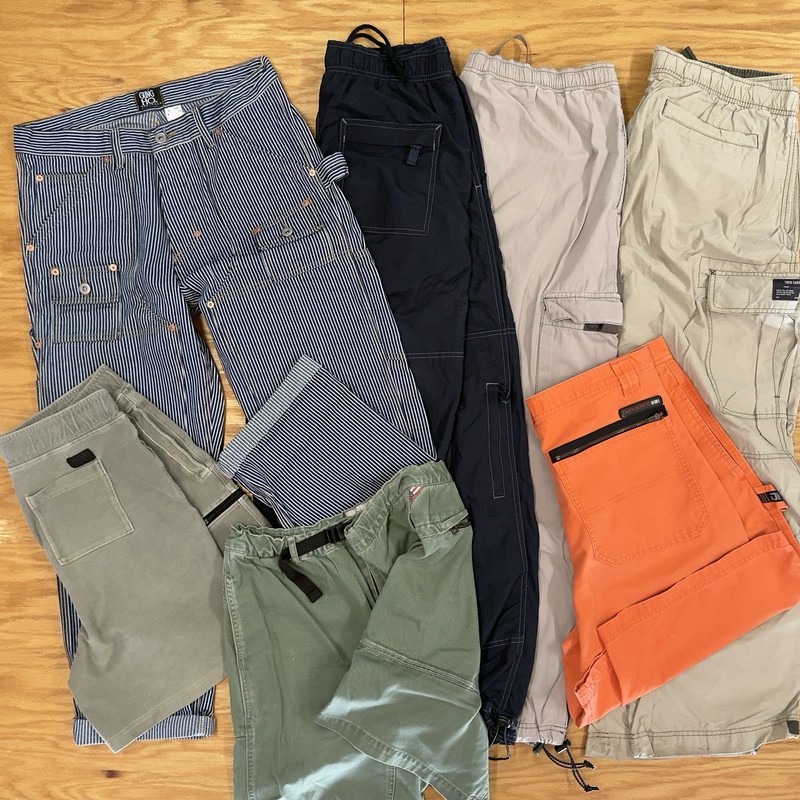 7 Pcs Vintage 90s Y2K Shorts Pants Cargo Baggy Skater Tech S-XL Nesi A+F Ralph