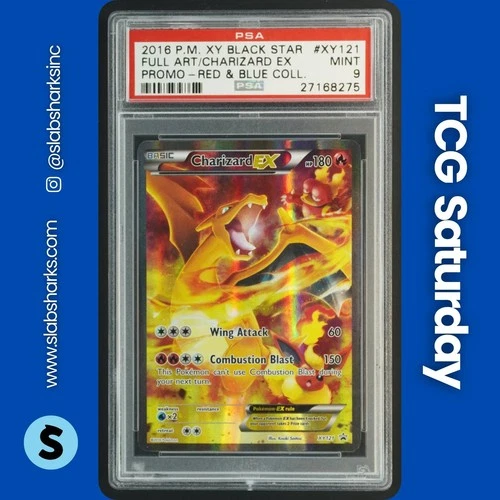 2016 POKEMON XY PROMO RED BLUE COLLECTION #XY121 CHARIZARD EX FULL ART PSA 9