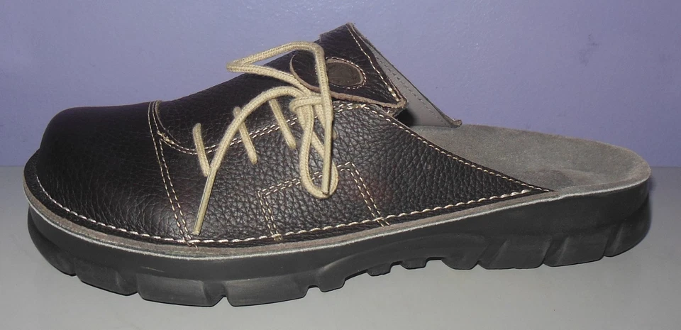 Alpro Birkenstock Dark Brown Leather Clogs Women's 38  Euro 7 US - Image 2 of 4