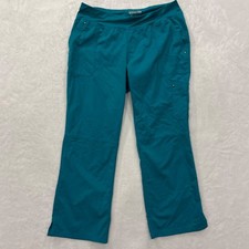 Healing Hands Purple Label Yoga Teal Scrub Pants Women s Size LP