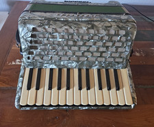 Vintage Serenelli 12 Bass Piano Accordion Green Pearl Case ITALY