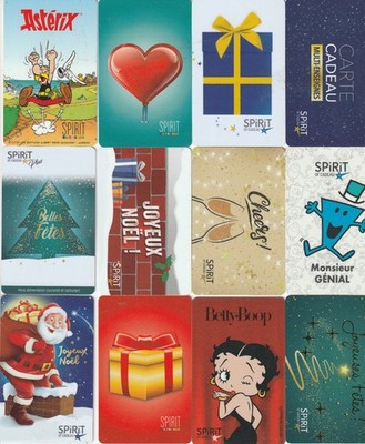 GIFT CARD GIFT CARD ''Lot 60 DIFFERENT SPIRIT CARDS'' (France)