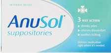 Image of Anusol Suppositories 24 Pack - 3 Way Action - Haemorrhoids Piles Treatment