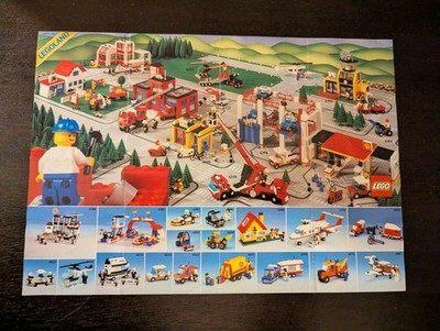 Vintage (1988) LEGO Product CLASSIC TOWN Sets Poster - VERY RARE