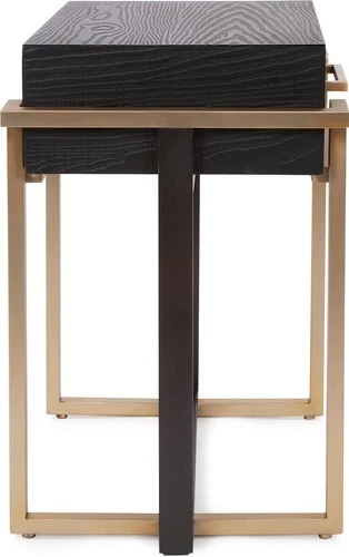 Evora Side Table in Matte Black and Gold – Modern Elegance - Picture 3 of 7