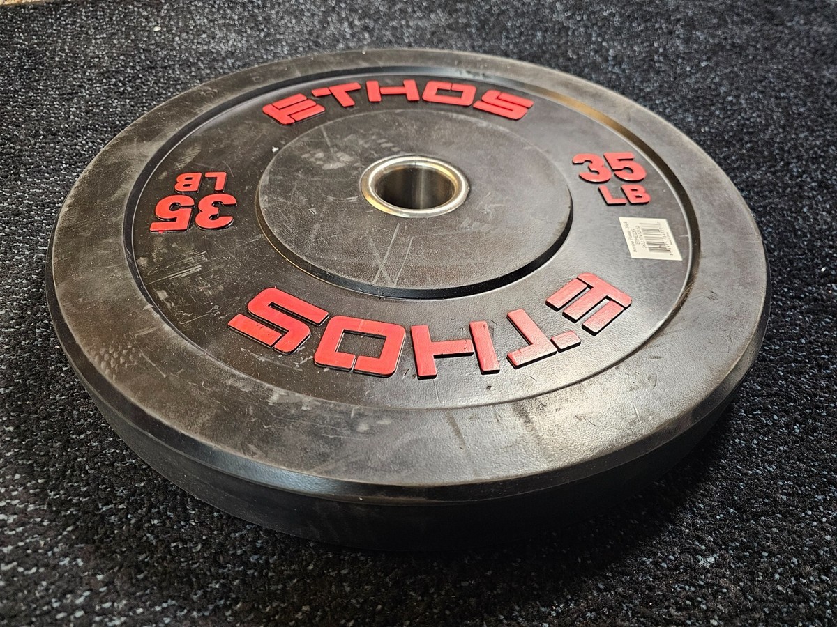 Ethos ETHE035 17412152 Olympic Rubber Bumper Plate 35 lb For