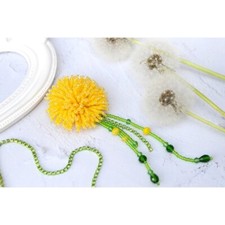 DIY Jewelry Making Beading kit Dandelion Brooch Bead Embroidery Pin Needlepoint