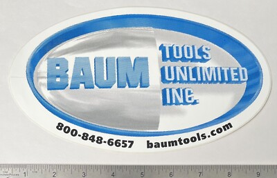 Baum Tools Business Sticker - Construction Business -  8-7/8'' x 5''