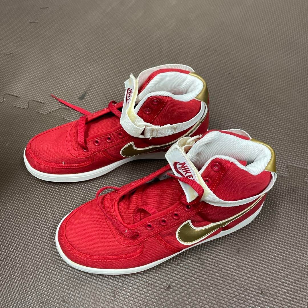 Vintage Nike VANDAL CANVAS High-Top Sneakers Vintage Redx White US 