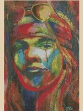 Pop Art Axel Rose Counted Cross Stitch Chart No.1-405/1