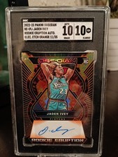Jaden Ivey Obsidian Rookie Eruption Auto /35 SGC 10