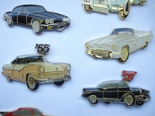 AUTOMOBIL SPORTWAGEN RACING VINTAGE 55 EMAILLE PIN ABZEICHEN NEU JOB SET AUTO BÜNDEL - Bild 6 von 12
