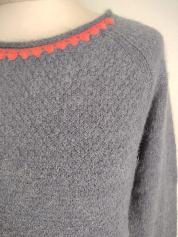 WHITE STUFF Size 8 GREY & ORANGE Alpaca Mix JUMPER eBay