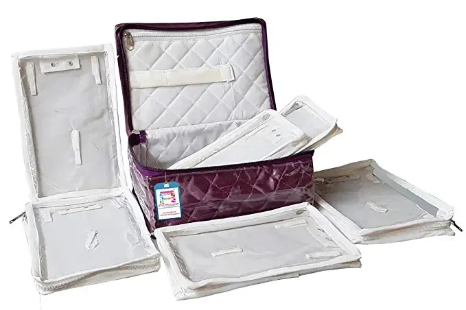 Portable Travel Jewelry Organizer Pouch Ring Earring Necklace Display Box Case