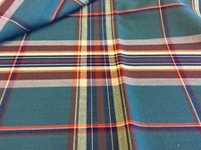 GREEN,RED BLUE COTTON PLAID-44 INCH WIDE- 1 2/3 YARDS