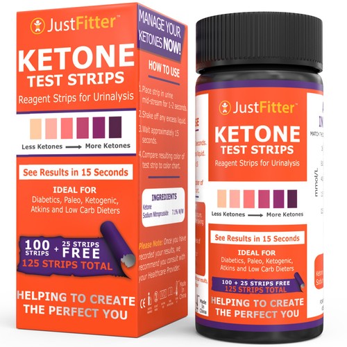 125 Ketone Test Strips KETO Urine Tests Freestyle Ketosis Ketostix