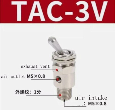 1Pcs Pneumatic Valve Tool TAC-3V 2 Position 3 Way Toggles Mechanical Valve Part